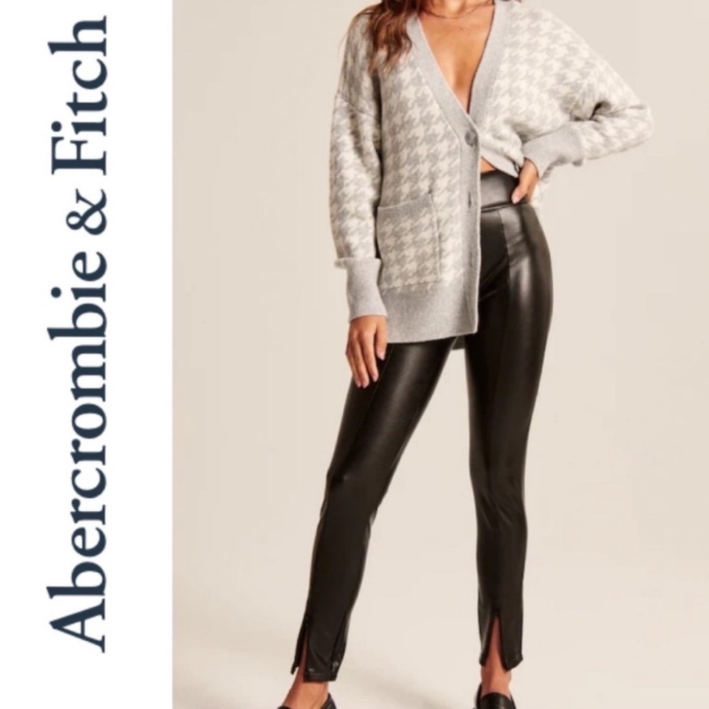 Abercrombie and Fitch Black Leather leggings XS